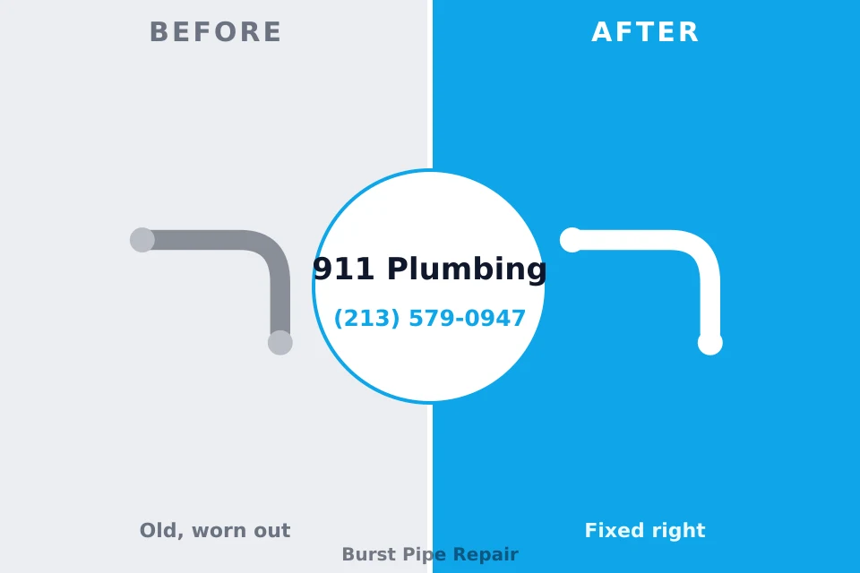 Before and after: plumbing repair Louisa, VA